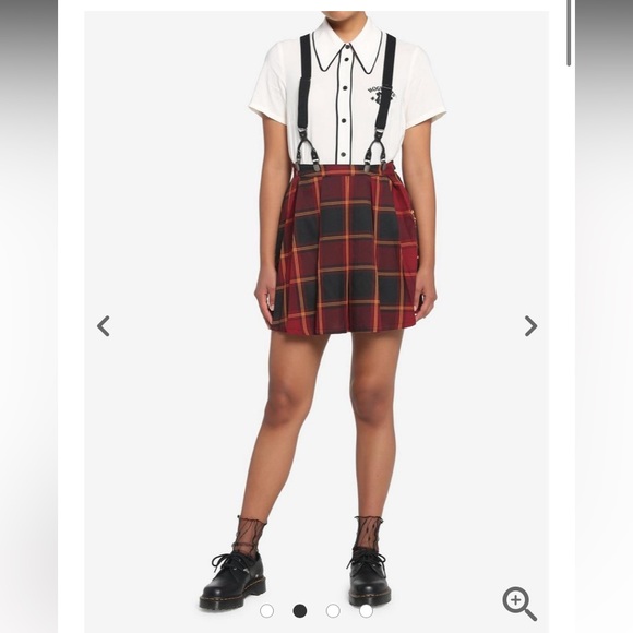 Hot Topic Skirts Harry Potter Gryffindor Pleated Suspender Skirt